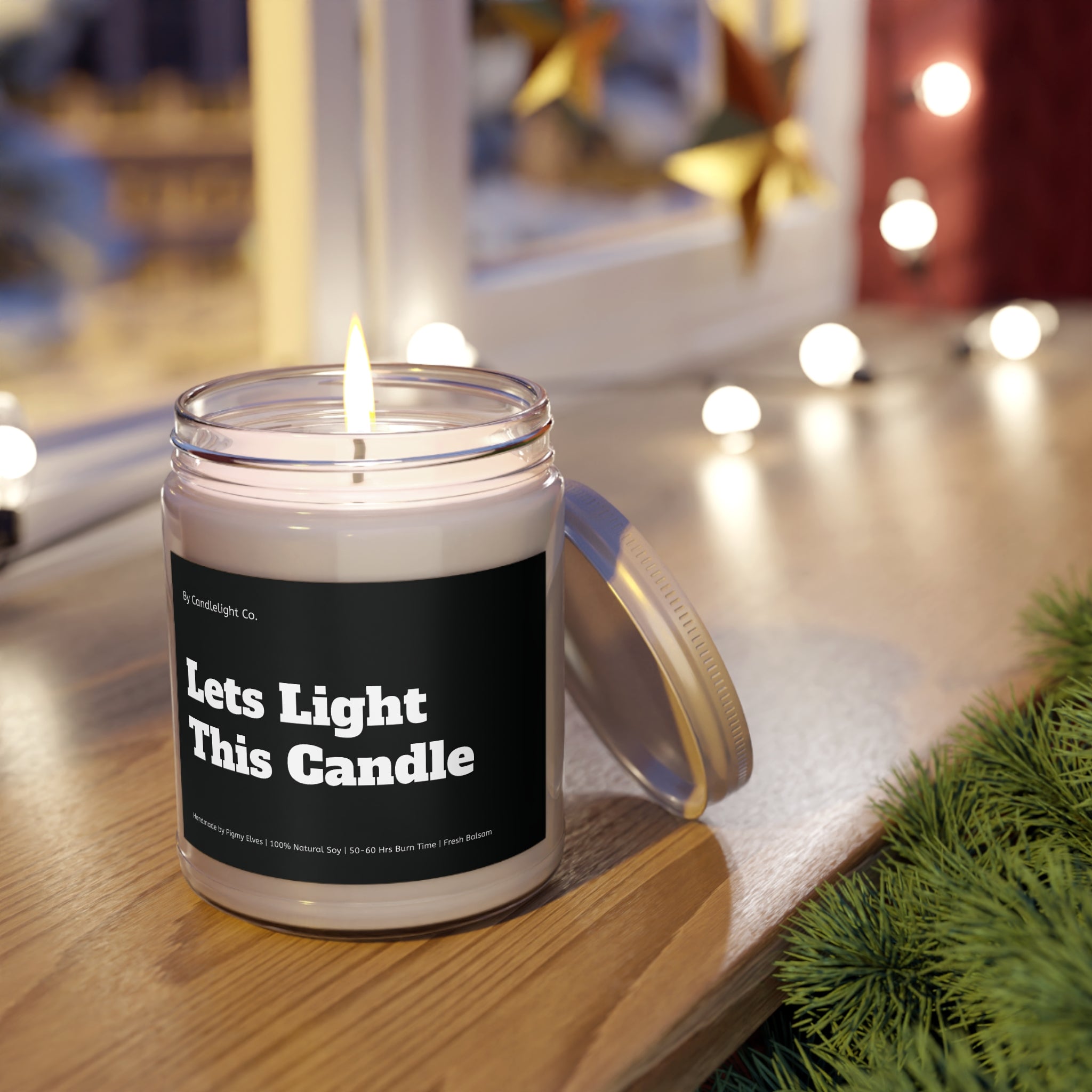 Lets Light This Candle Funny Humor 100% Soy Scented Candles, 9oz, Multiple Scents Available