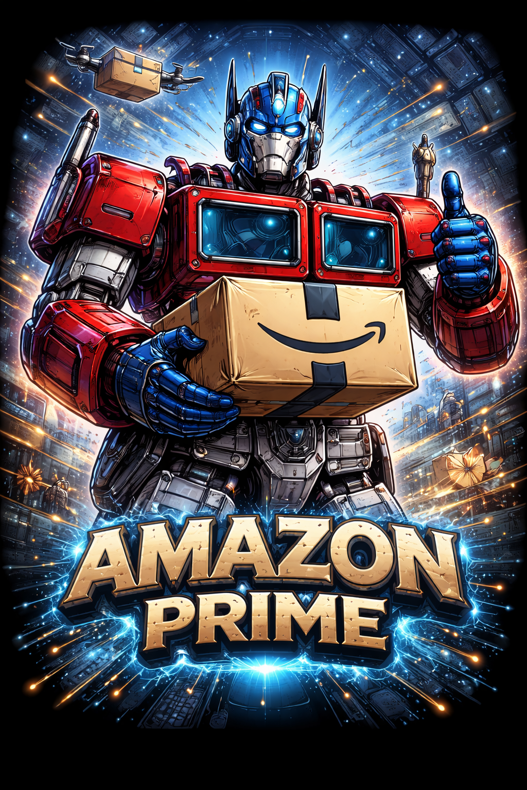 'Amazon Prime' Robot Graphic Tee