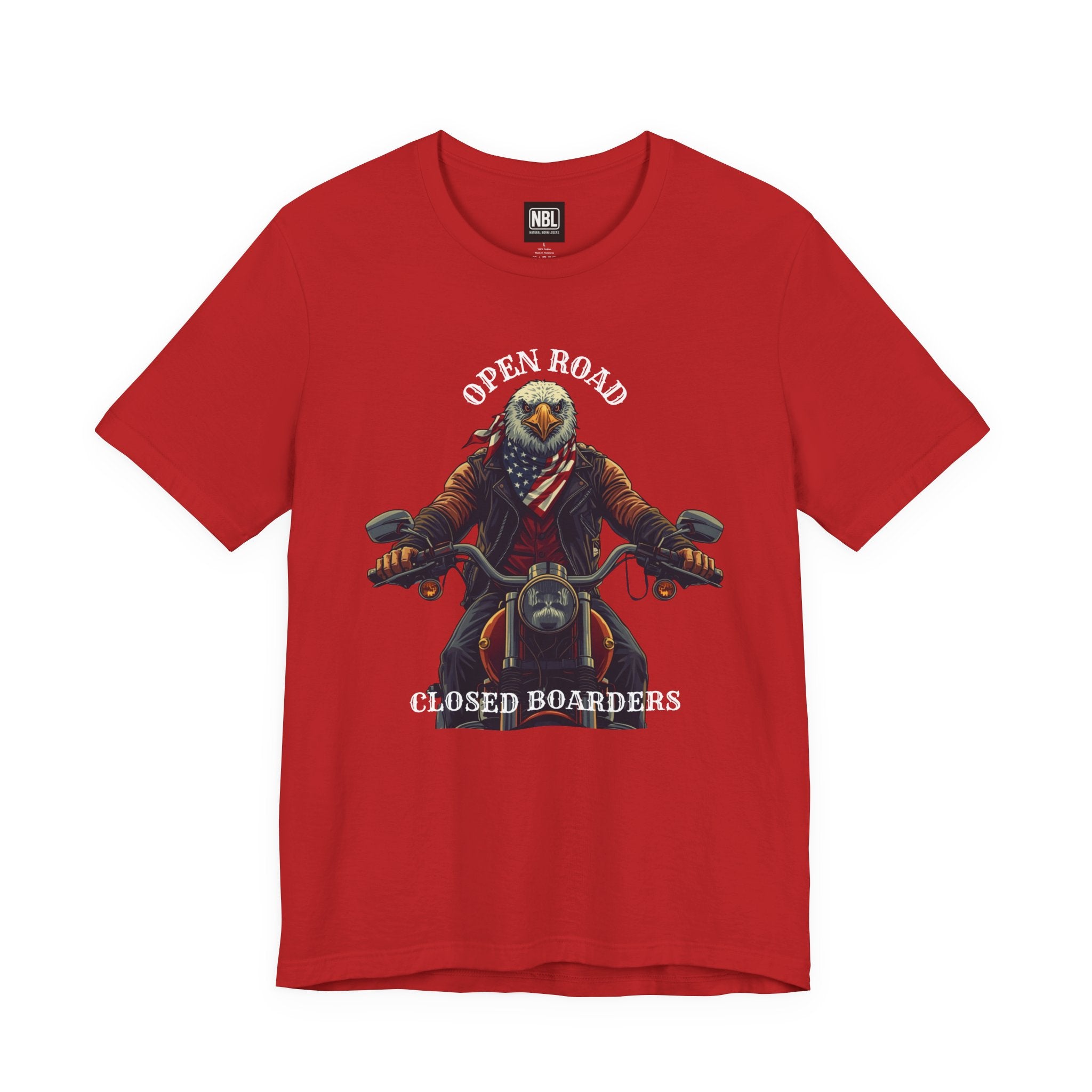 Open Road Closed Boarders Biker T-Shirt