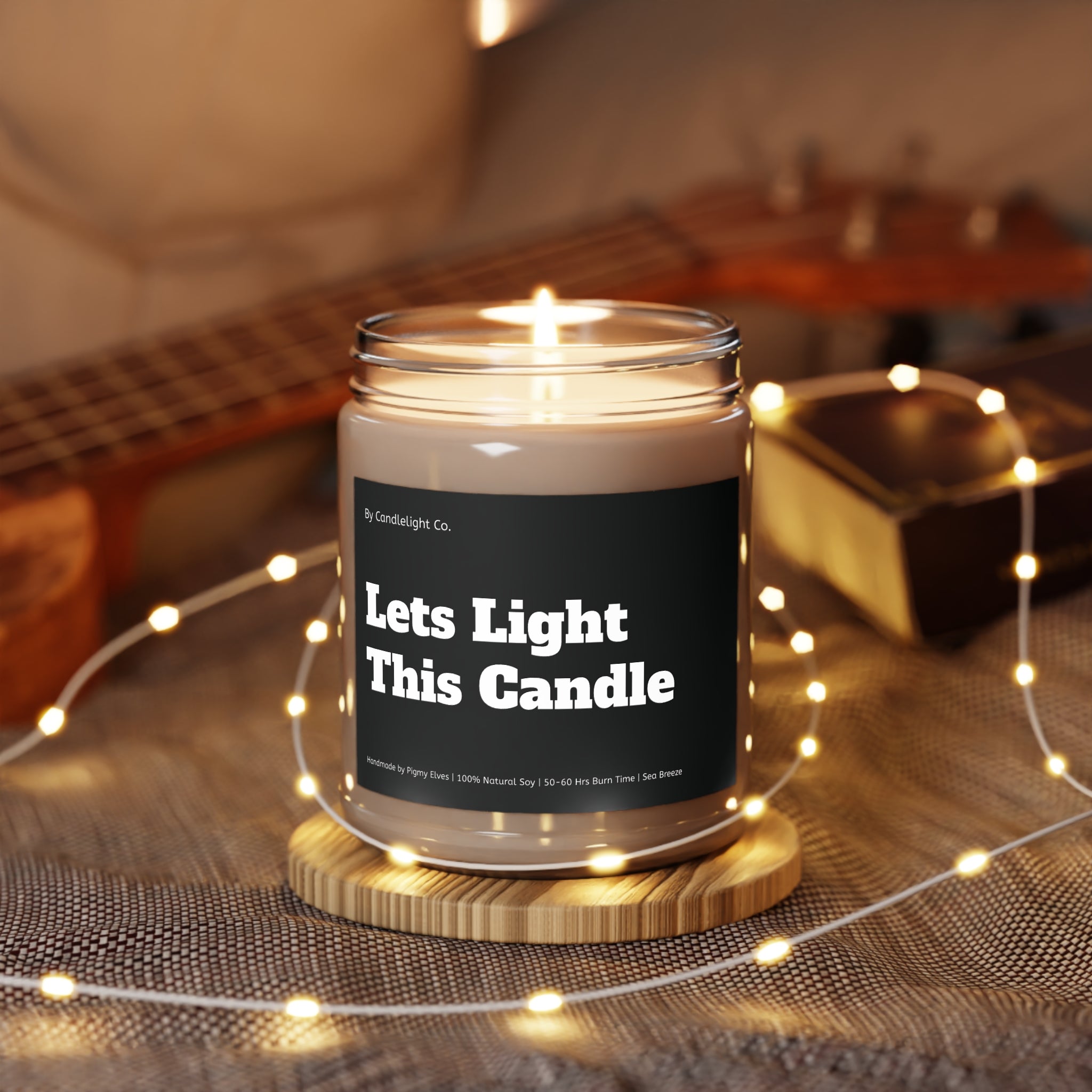 Lets Light This Candle Funny Humor 100% Soy Scented Candles, 9oz, Multiple Scents Available