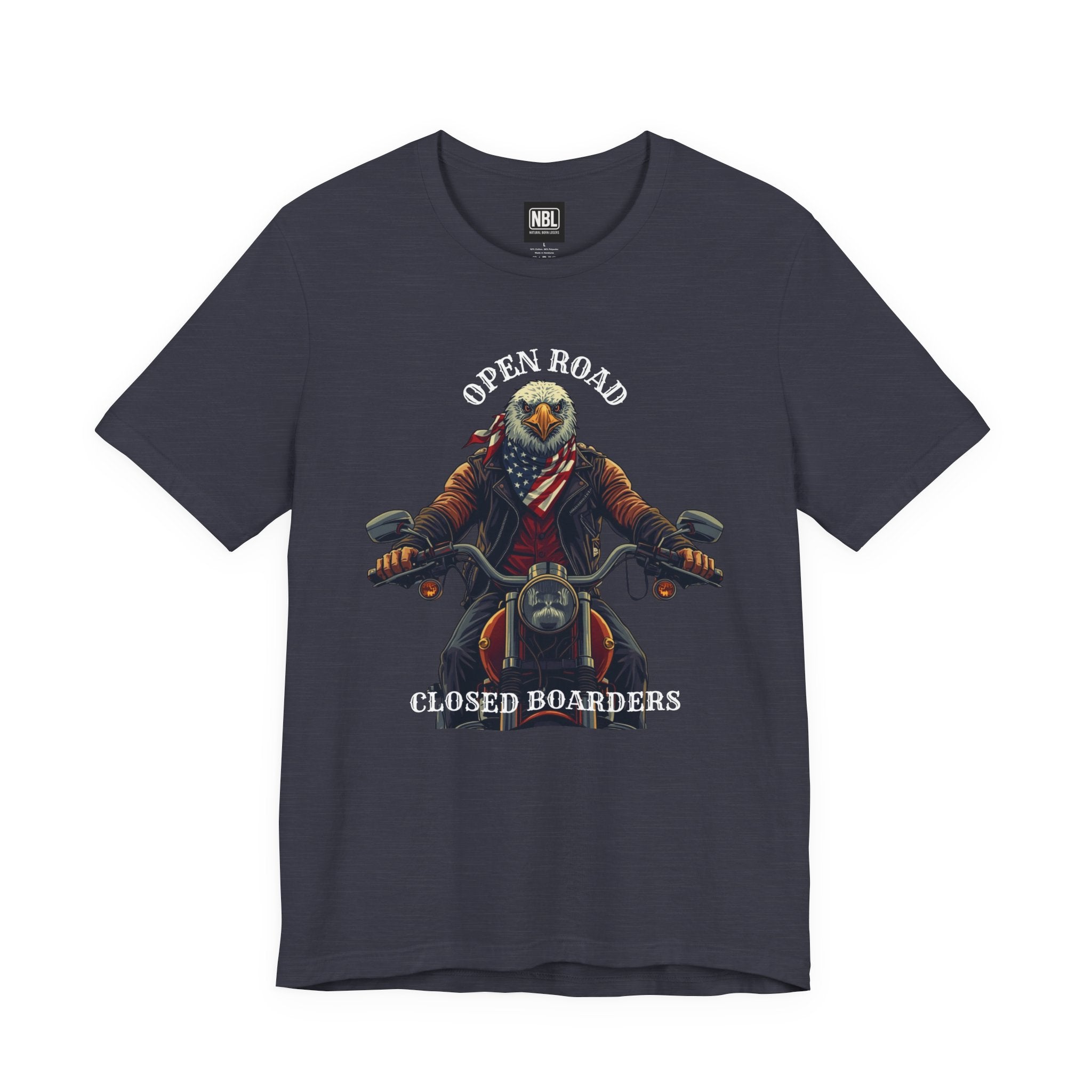 Open Road Closed Boarders Biker T-Shirt